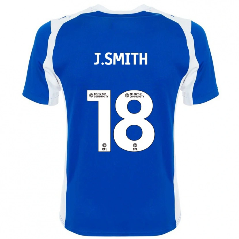 Danxen Uomo Maglia Jonny Smith #18 Blu Bianco Kit Gara Home 2025/26 Maglietta