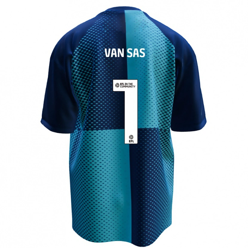 Danxen Uomo Maglia Mikki Van Sas #1 Blu Azzurro Kit Gara Home 2025/26 Maglietta