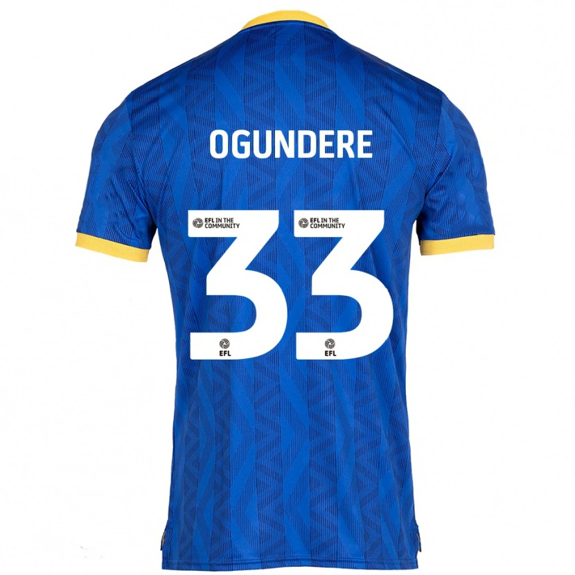 Danxen Uomo Maglia Isaac Ogundere #33 Blu Navy Giallo Kit Gara Home 2025/26 Maglietta