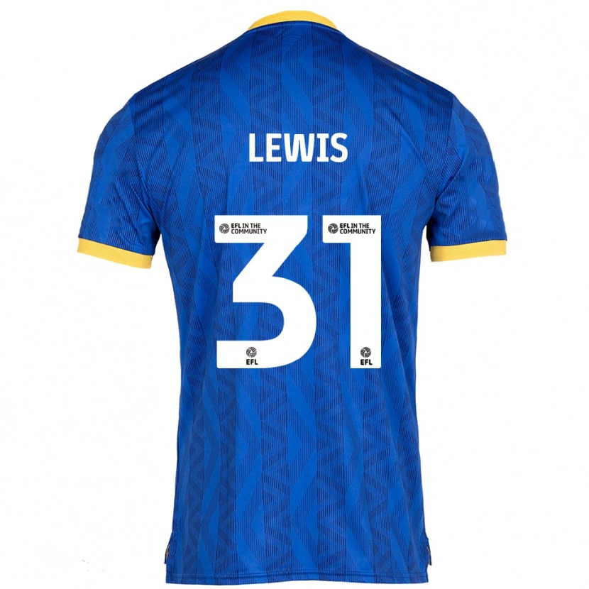 Danxen Uomo Maglia Joe Lewis #31 Blu Navy Giallo Kit Gara Home 2025/26 Maglietta