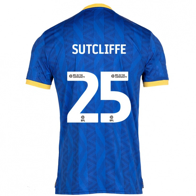 Danxen Uomo Maglia Ethan Sutcliffe #25 Blu Navy Giallo Kit Gara Home 2025/26 Maglietta