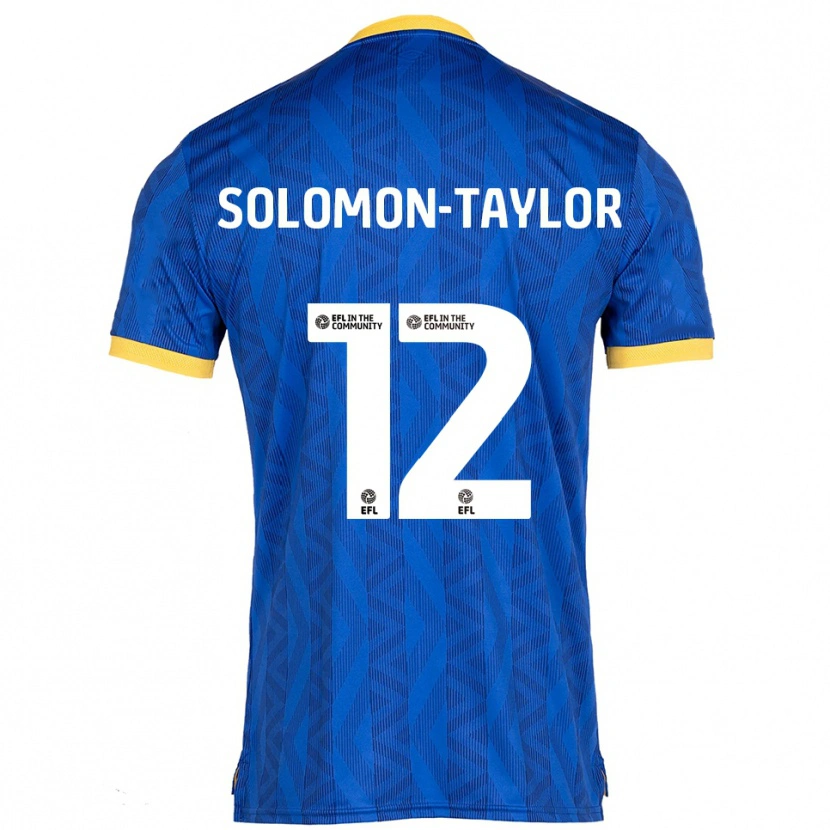 Danxen Uomo Maglia Kau'inohea Solomon-Taylor #12 Blu Navy Giallo Kit Gara Home 2025/26 Maglietta
