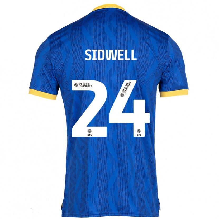 Danxen Uomo Maglia Harry Sidwell #24 Blu Navy Giallo Kit Gara Home 2025/26 Maglietta
