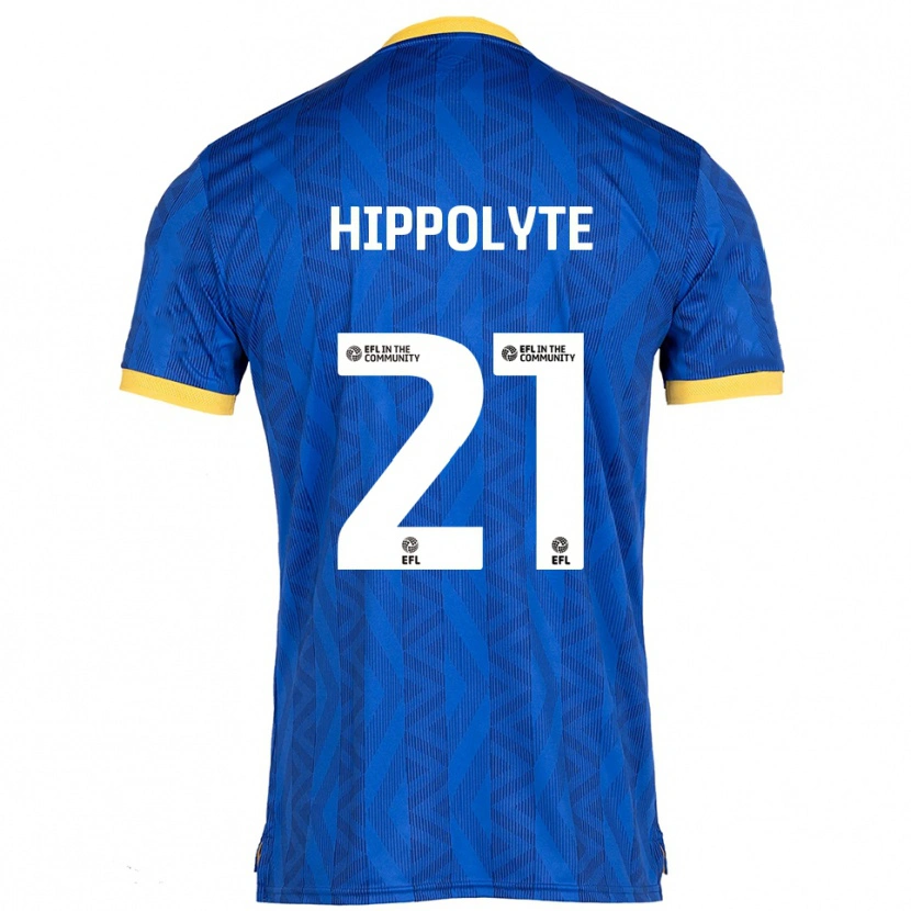 Danxen Uomo Maglia Myles Hippolyte #21 Blu Navy Giallo Kit Gara Home 2025/26 Maglietta