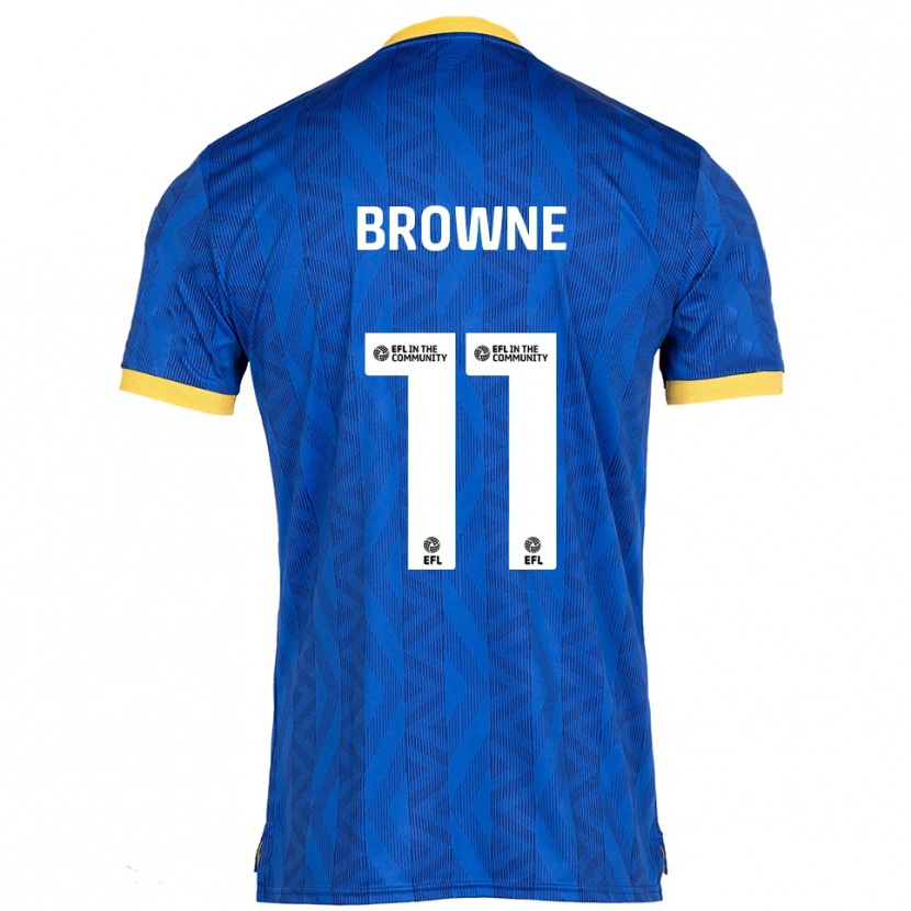Danxen Uomo Maglia Marcus Browne #11 Blu Navy Giallo Kit Gara Home 2025/26 Maglietta