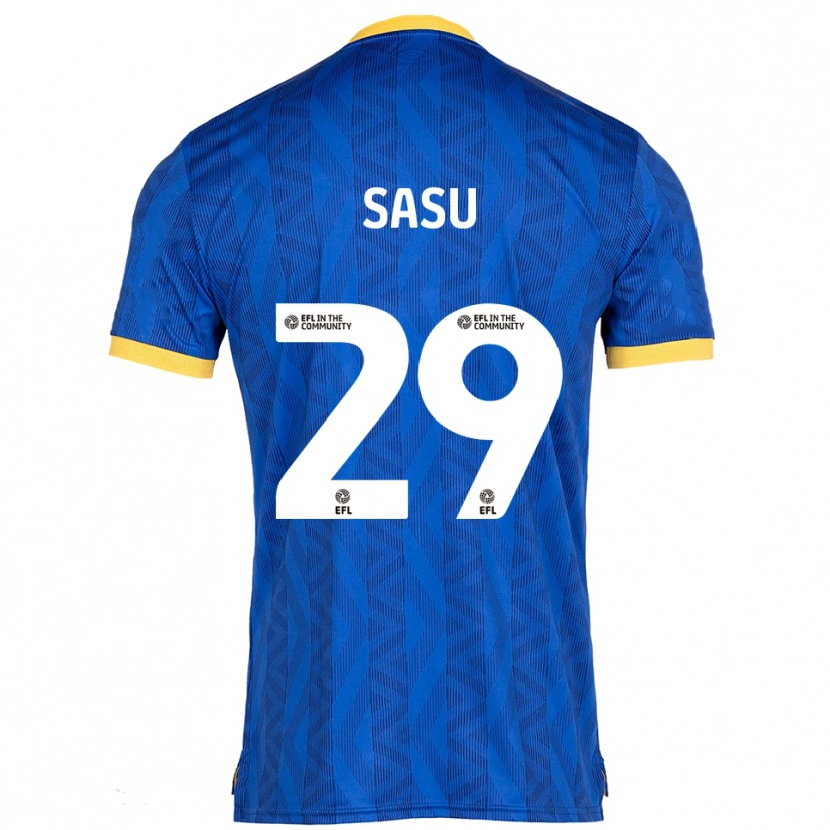 Danxen Uomo Maglia Aron Sasu #29 Blu Navy Giallo Kit Gara Home 2025/26 Maglietta