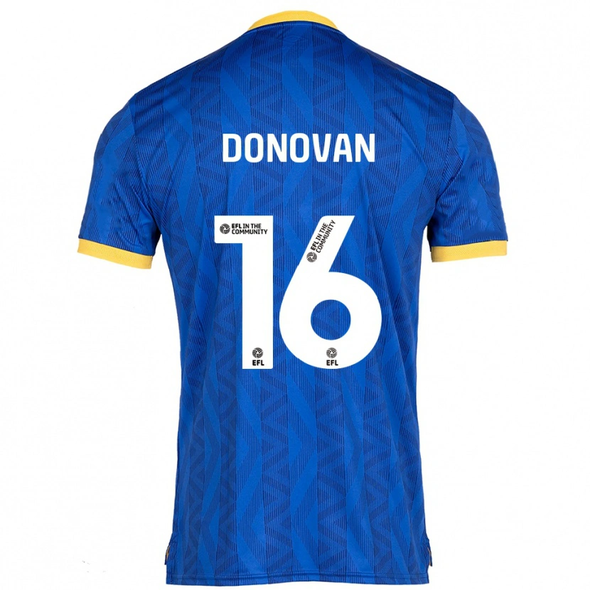 Danxen Uomo Maglia Emily Donovan #16 Blu Navy Giallo Kit Gara Home 2025/26 Maglietta