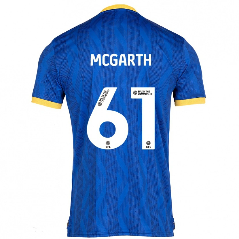 Danxen Uomo Maglia Ethan Mcgarth #61 Blu Navy Giallo Kit Gara Home 2025/26 Maglietta