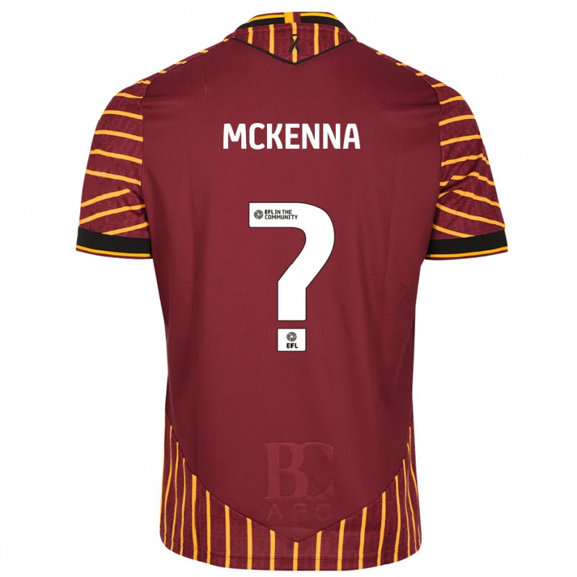 Danxen Uomo Maglia Maria Mckenna #0 Arancione Bordeaux Kit Gara Home 2025/26 Maglietta