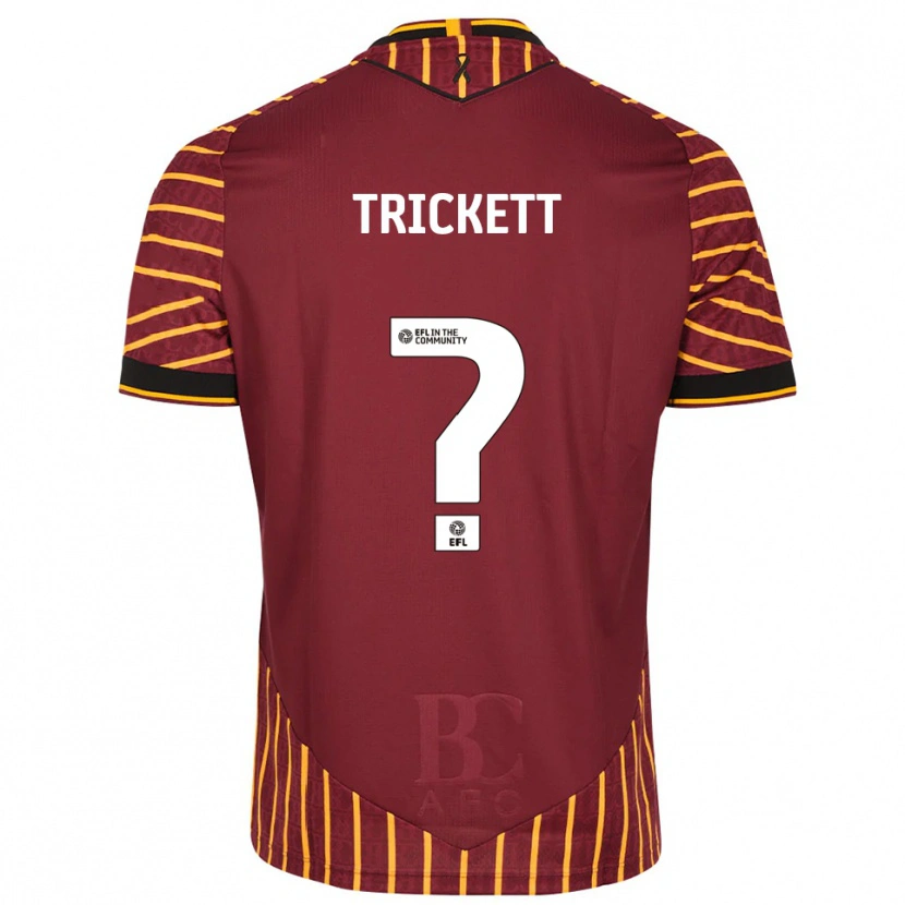 Danxen Uomo Maglia Daniella Trickett #0 Arancione Bordeaux Kit Gara Home 2025/26 Maglietta