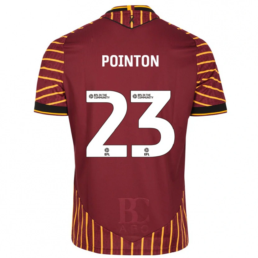 Danxen Uomo Maglia Bobby Pointon #23 Arancione Bordeaux Kit Gara Home 2025/26 Maglietta