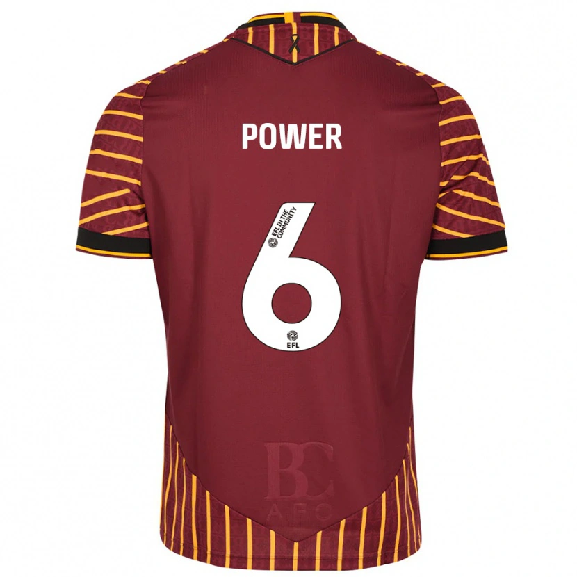 Danxen Uomo Maglia Max Power #6 Arancione Bordeaux Kit Gara Home 2025/26 Maglietta
