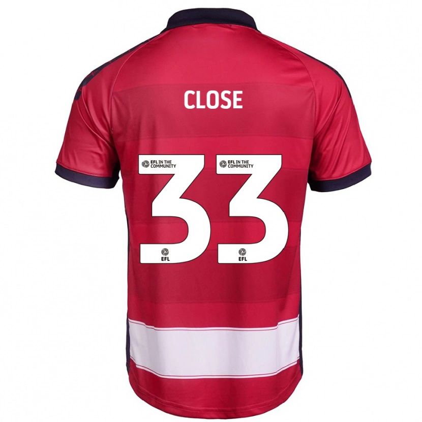 Danxen Uomo Maglia Ben Close #33 Rosso Bianco Kit Gara Home 2025/26 Maglietta