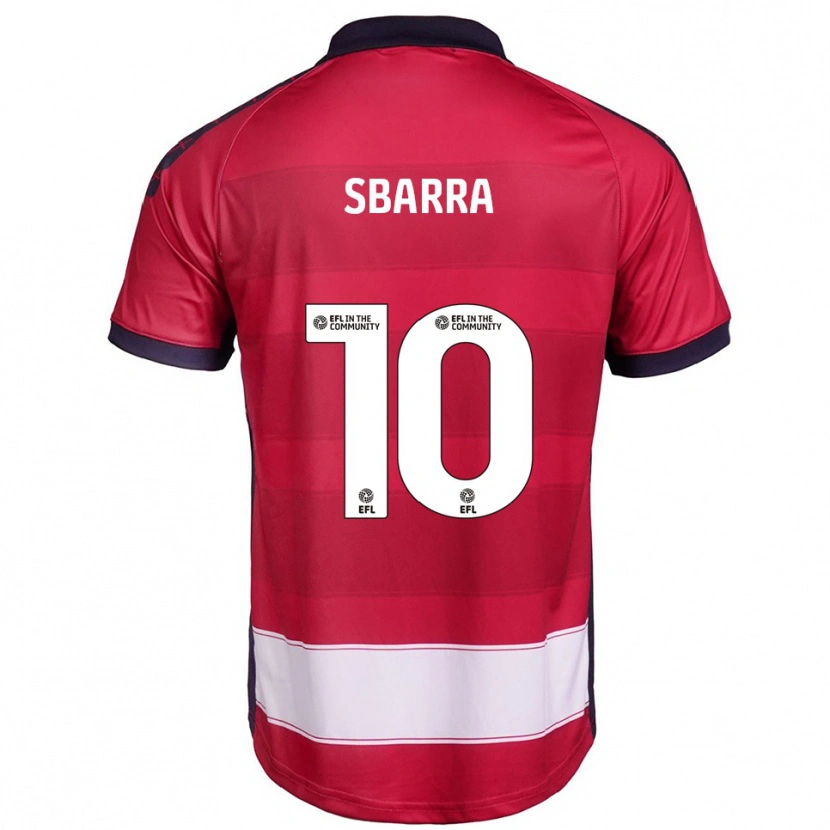 Danxen Uomo Maglia Joe Sbarra #10 Rosso Bianco Kit Gara Home 2025/26 Maglietta