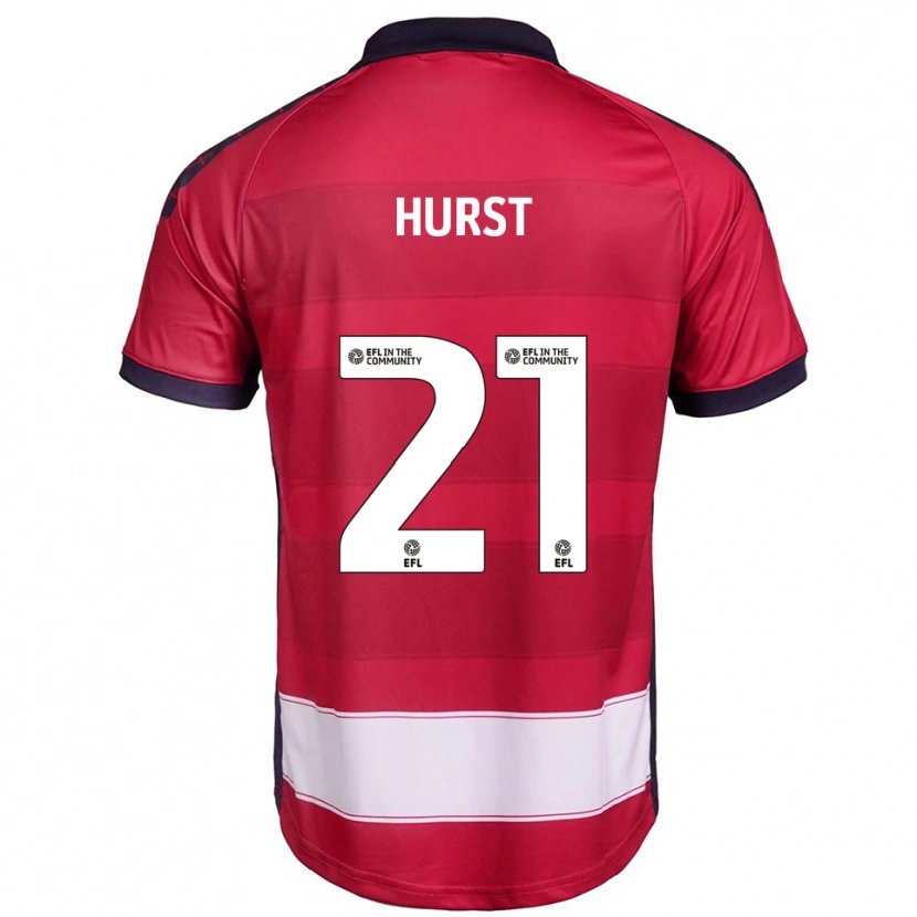 Danxen Uomo Maglia Kyle Hurst #21 Rosso Bianco Kit Gara Home 2025/26 Maglietta