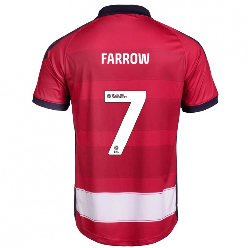 Danxen Uomo Maglia Lucy Farrow #7 Rosso Bianco Kit Gara Home 2025/26 Maglietta