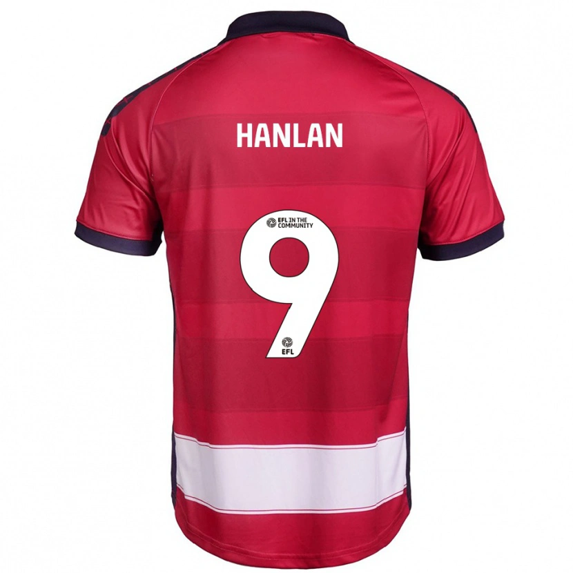 Danxen Uomo Maglia Brandon Hanlan #9 Rosso Bianco Kit Gara Home 2025/26 Maglietta