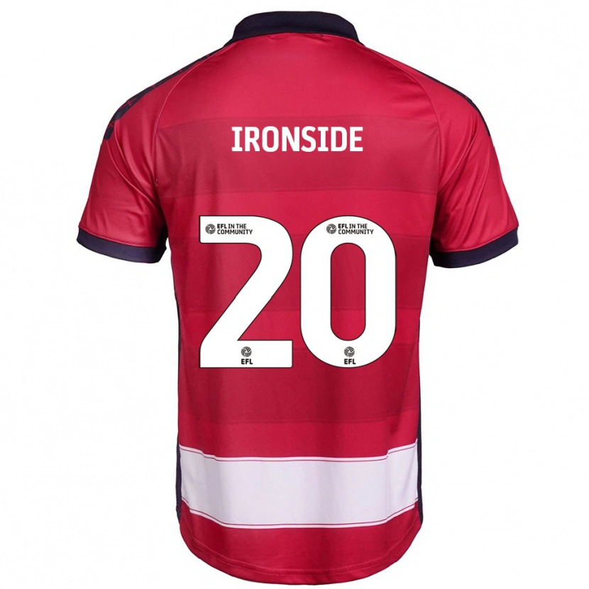 Danxen Uomo Maglia Joe Ironside #20 Rosso Bianco Kit Gara Home 2025/26 Maglietta
