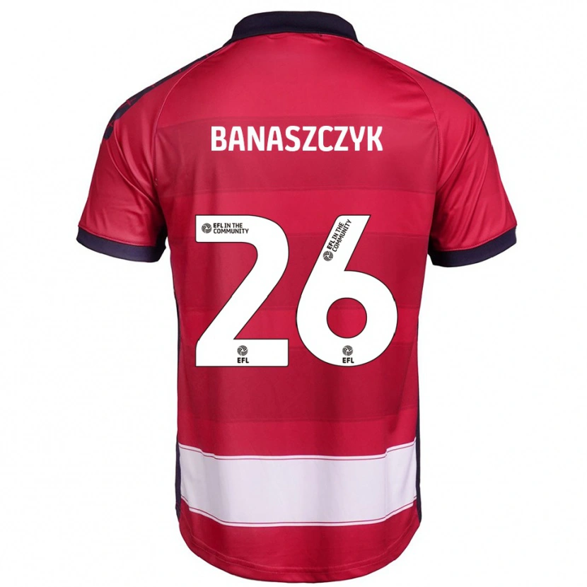 Danxen Uomo Maglia Natalie Banaszczyk #26 Rosso Bianco Kit Gara Home 2025/26 Maglietta