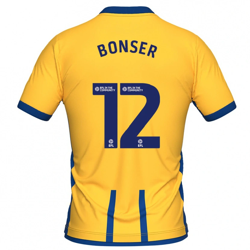 Danxen Uomo Maglia Louis Bonser #12 Giallo Blu Kit Gara Home 2025/26 Maglietta