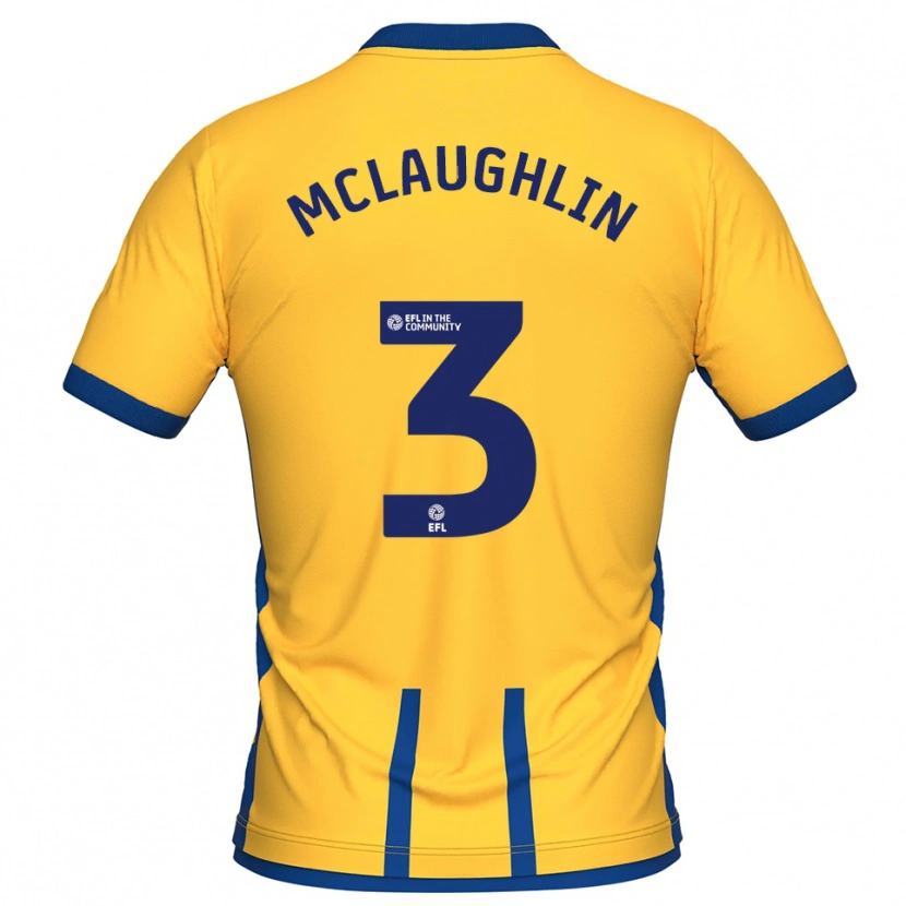 Danxen Uomo Maglia Stephen Mclaughlin #3 Giallo Blu Kit Gara Home 2025/26 Maglietta