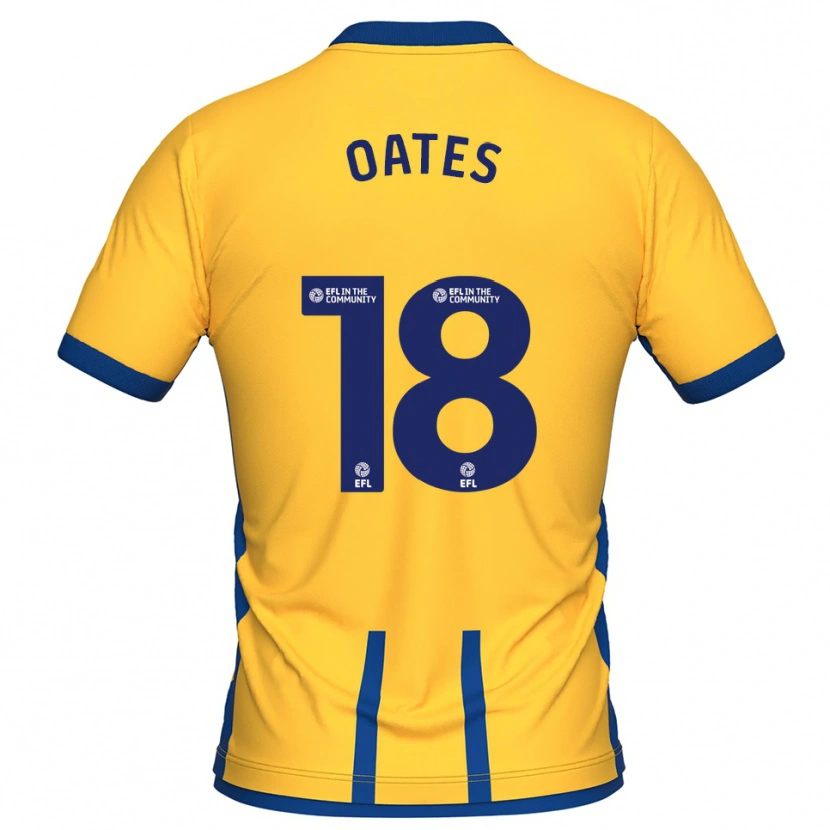 Danxen Uomo Maglia Rhys Oates #18 Giallo Blu Kit Gara Home 2025/26 Maglietta