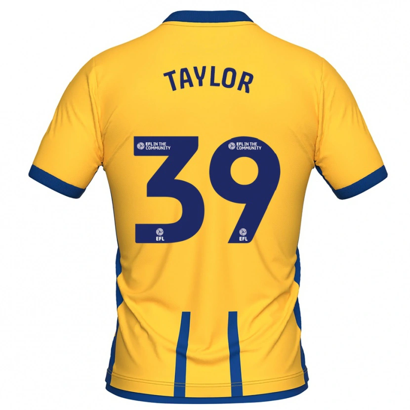 Danxen Uomo Maglia Oliver Taylor #39 Giallo Blu Kit Gara Home 2025/26 Maglietta