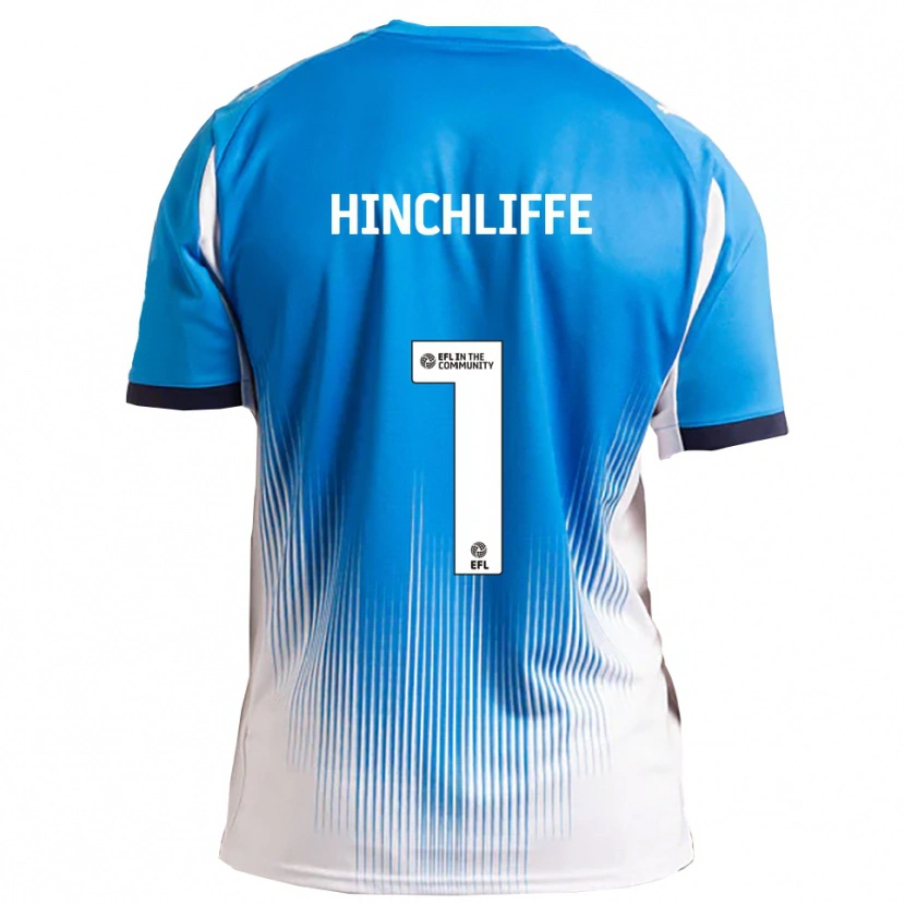 Danxen Uomo Maglia Ben Hinchliffe #1 Blu Bianco Kit Gara Home 2025/26 Maglietta