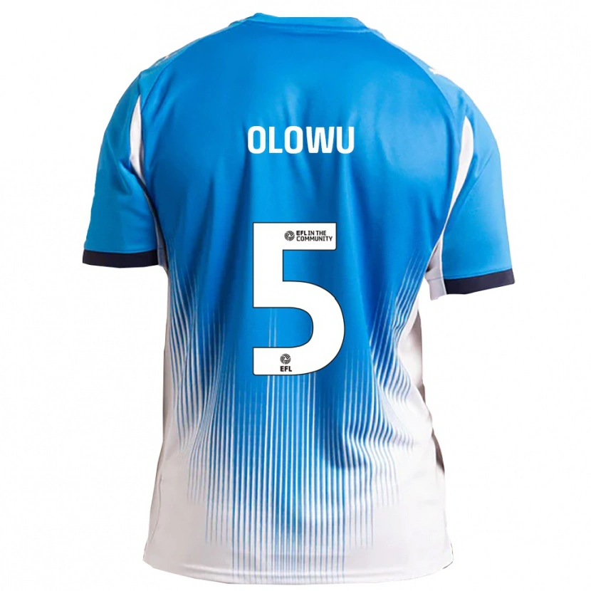 Danxen Uomo Maglia Joseph Olowu #5 Blu Bianco Kit Gara Home 2025/26 Maglietta