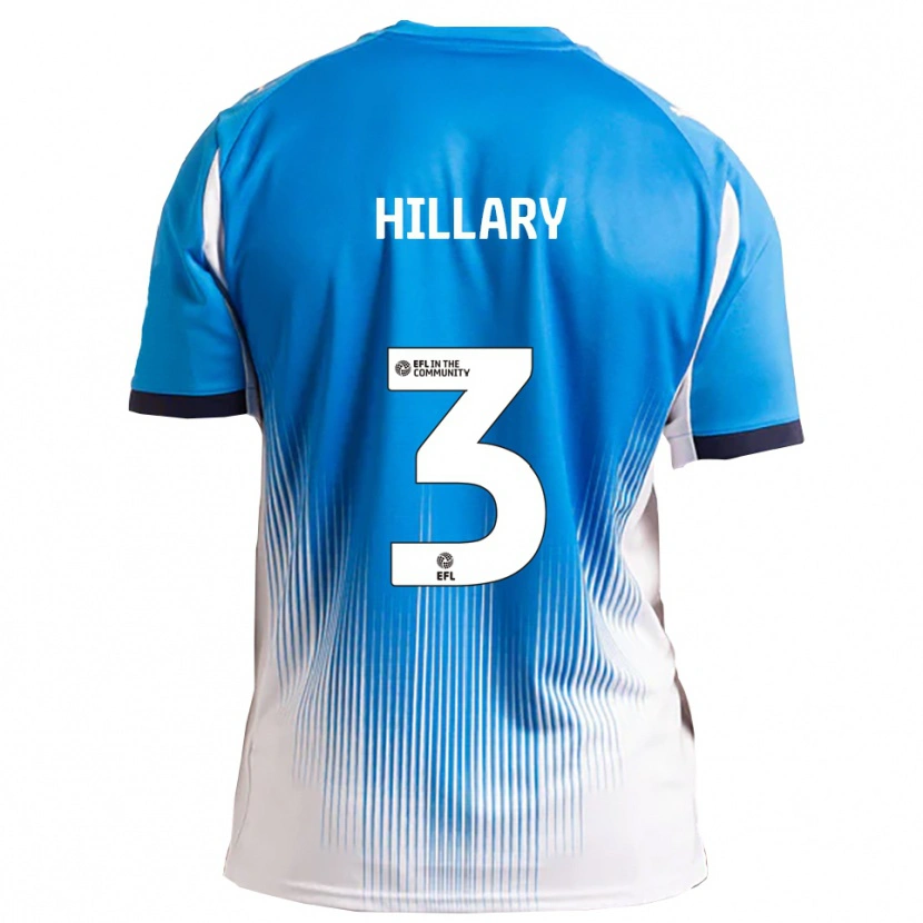 Danxen Uomo Maglia Joe Hillary #3 Blu Bianco Kit Gara Home 2025/26 Maglietta