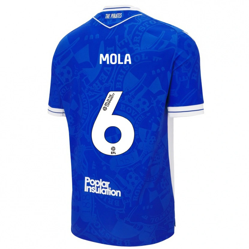 Danxen Uomo Maglia Clinton Mola #6 Blu Bianco Kit Gara Home 2025/26 Maglietta