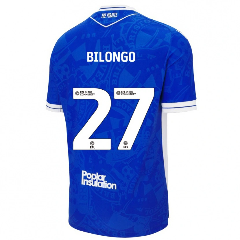 Danxen Uomo Maglia Bryant Bilongo #27 Blu Bianco Kit Gara Home 2025/26 Maglietta
