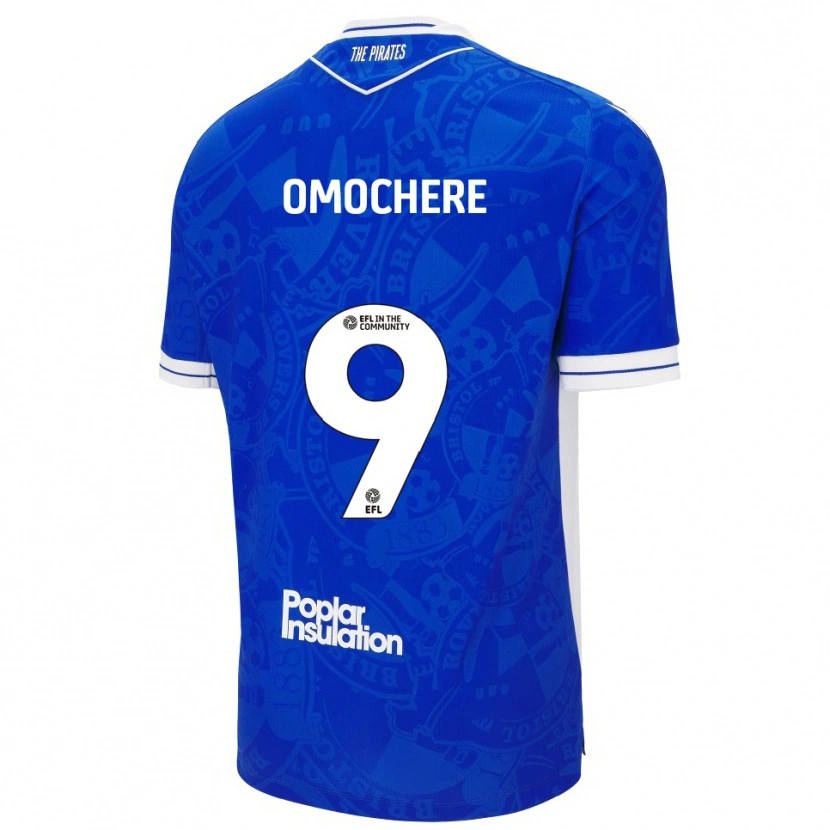 Danxen Uomo Maglia Promise Omochere #9 Blu Bianco Kit Gara Home 2025/26 Maglietta
