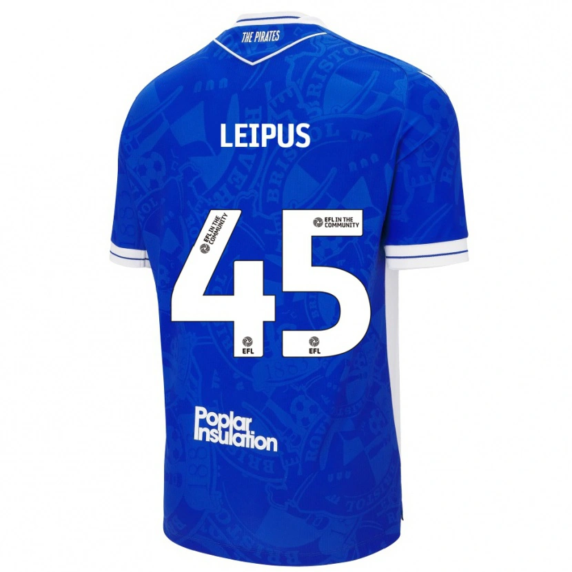 Danxen Uomo Maglia Brooklyn Leipus #45 Blu Bianco Kit Gara Home 2025/26 Maglietta