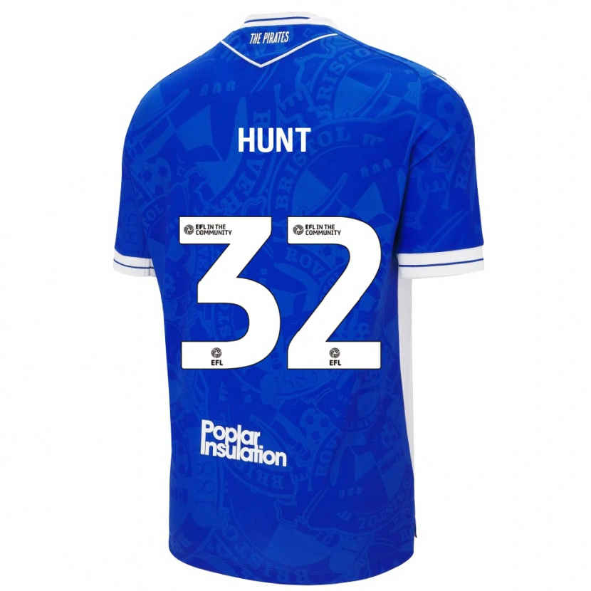 Danxen Uomo Maglia Jack Hunt #32 Blu Bianco Kit Gara Home 2025/26 Maglietta