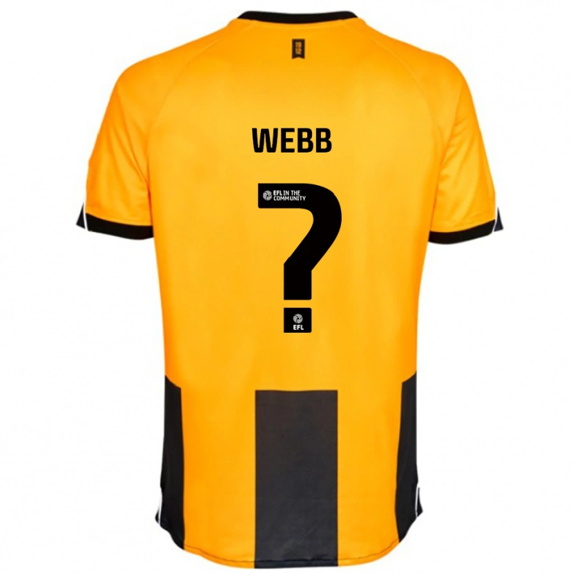 Danxen Uomo Maglia Lauren Webb #0 Arancione Nero Kit Gara Home 2025/26 Maglietta