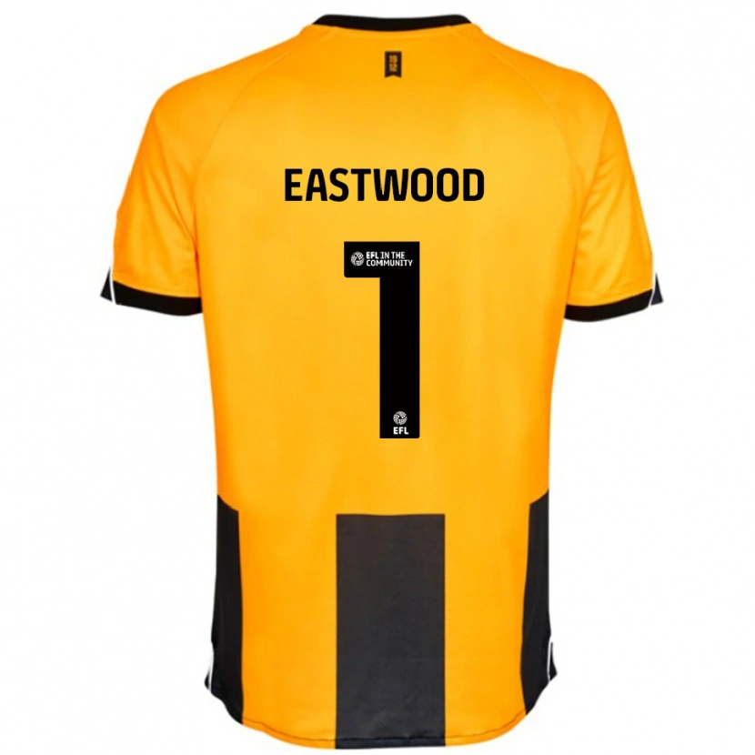 Danxen Uomo Maglia Jake Eastwood #1 Arancione Nero Kit Gara Home 2025/26 Maglietta