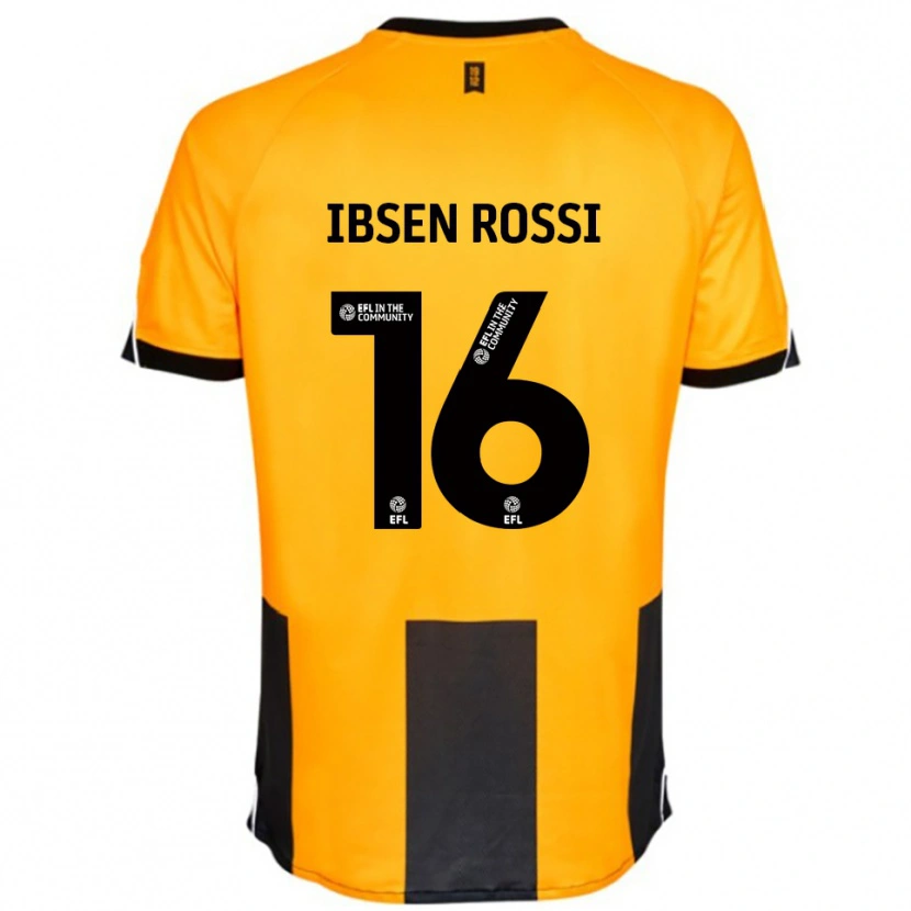 Danxen Uomo Maglia Zeno Ibsen Rossi #16 Arancione Nero Kit Gara Home 2025/26 Maglietta
