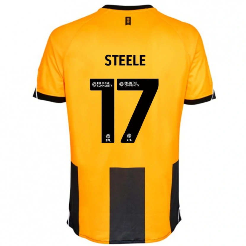 Danxen Uomo Maglia Fran Steele #17 Arancione Nero Kit Gara Home 2025/26 Maglietta