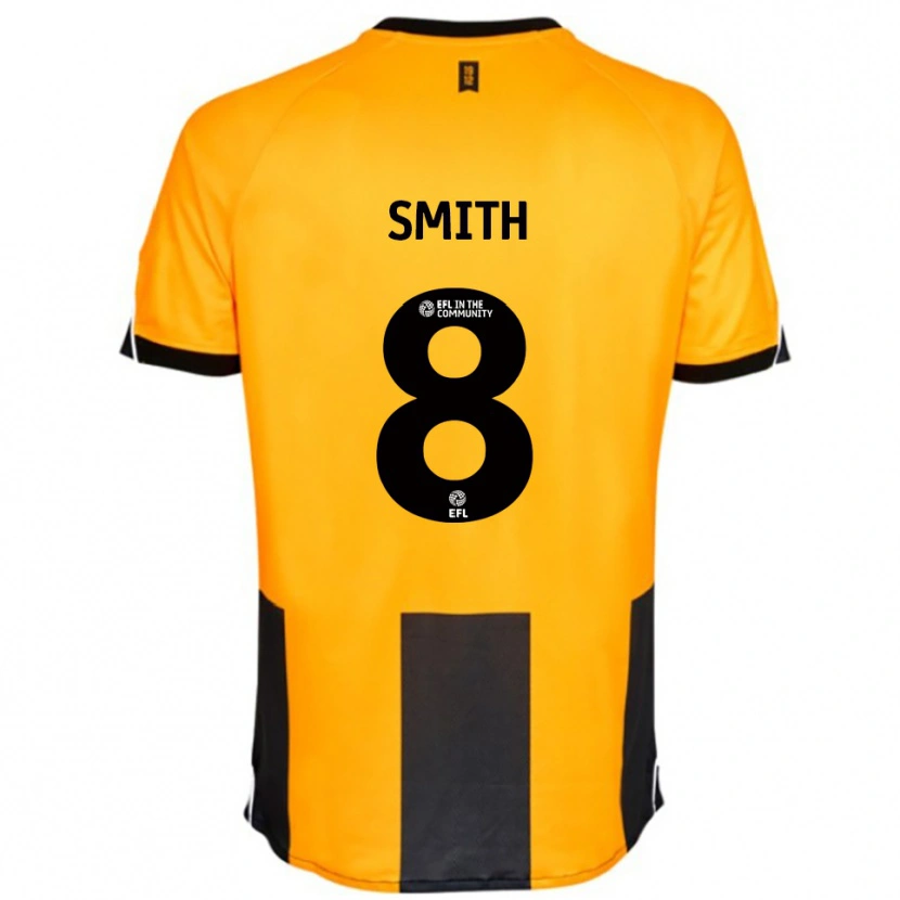 Danxen Uomo Maglia Korey Smith #8 Arancione Nero Kit Gara Home 2025/26 Maglietta