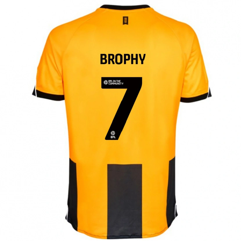 Danxen Uomo Maglia James Brophy #7 Arancione Nero Kit Gara Home 2025/26 Maglietta