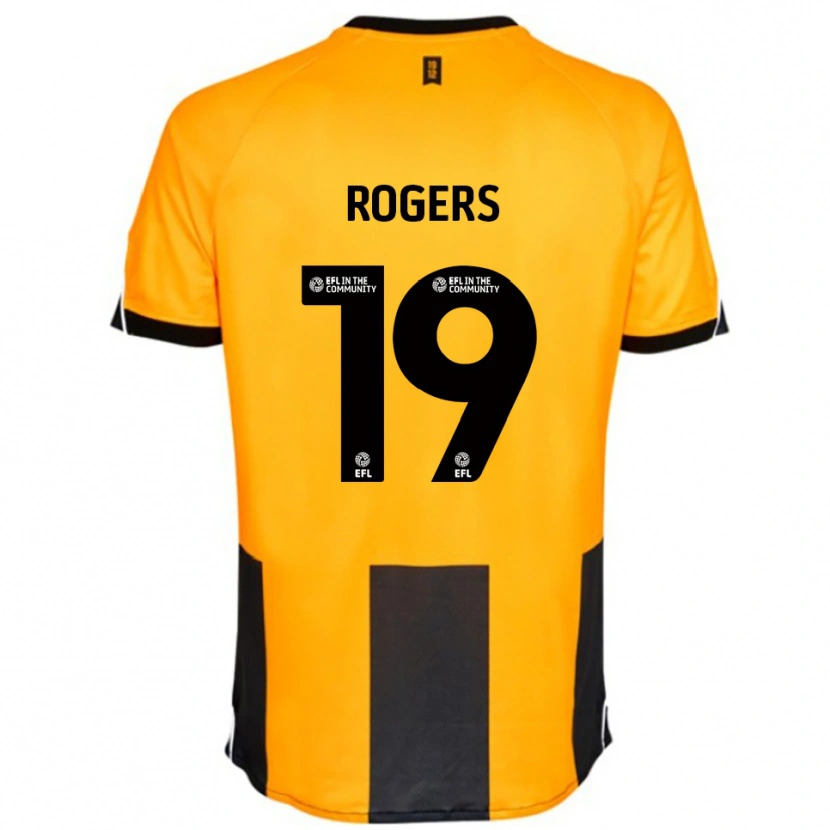 Danxen Uomo Maglia Beatrice Rogers #19 Arancione Nero Kit Gara Home 2025/26 Maglietta