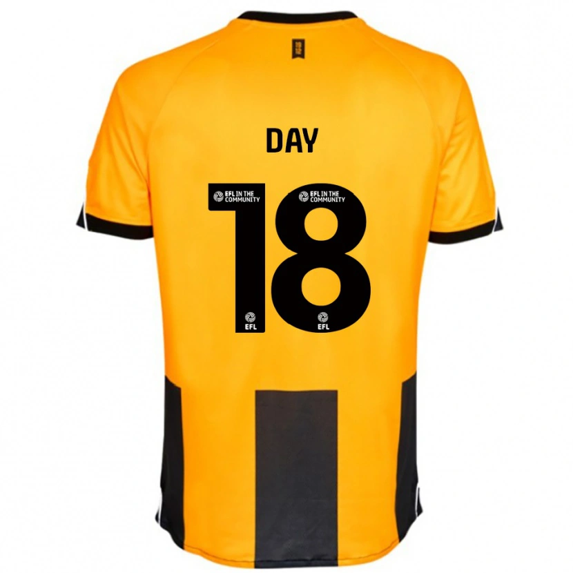 Danxen Uomo Maglia Niamh Day #18 Arancione Nero Kit Gara Home 2025/26 Maglietta