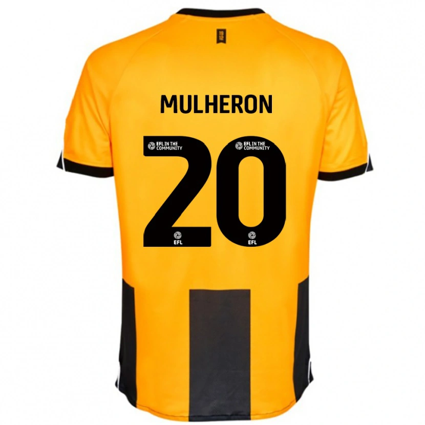 Danxen Uomo Maglia Bronwyn Mulheron #20 Arancione Nero Kit Gara Home 2025/26 Maglietta