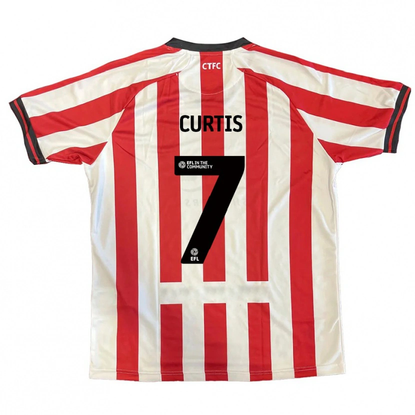 Danxen Uomo Maglia Amelie Curtis #7 Rosso Bianco Nero Kit Gara Home 2025/26 Maglietta