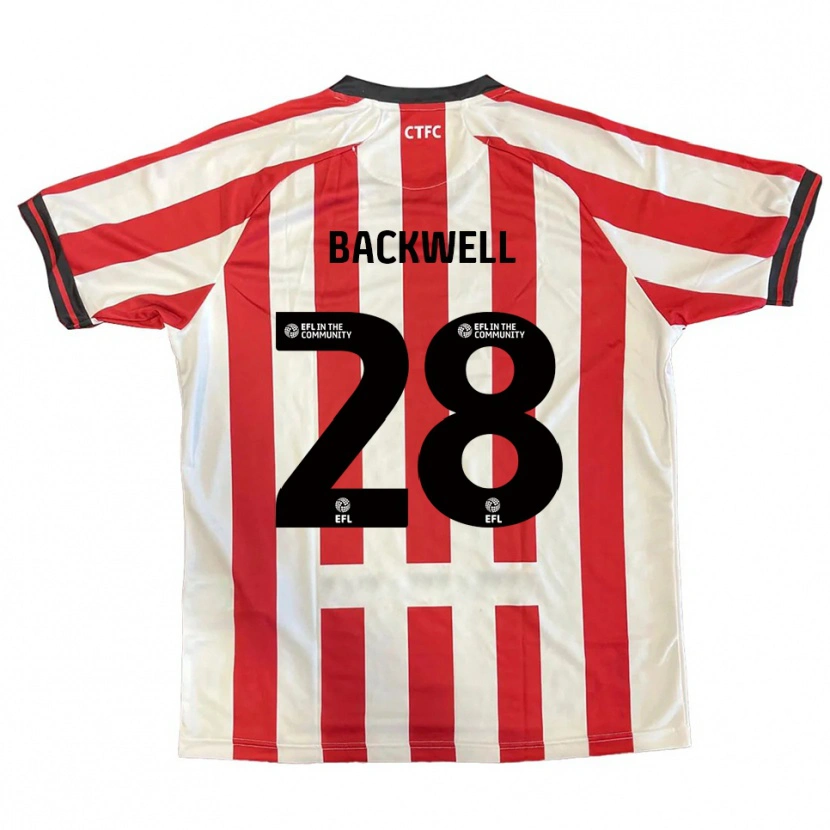 Danxen Uomo Maglia Tommy Backwell #28 Rosso Bianco Nero Kit Gara Home 2025/26 Maglietta
