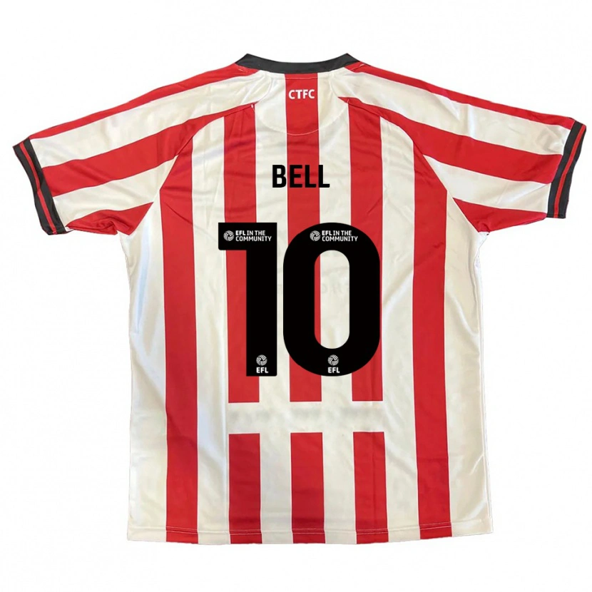 Danxen Uomo Maglia Libby Bell #10 Rosso Bianco Nero Kit Gara Home 2025/26 Maglietta