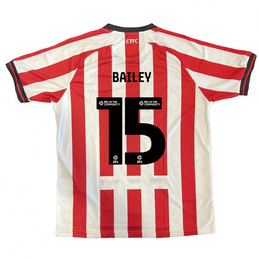 Danxen Uomo Maglia Ieuan Bailey #15 Rosso Bianco Nero Kit Gara Home 2025/26 Maglietta