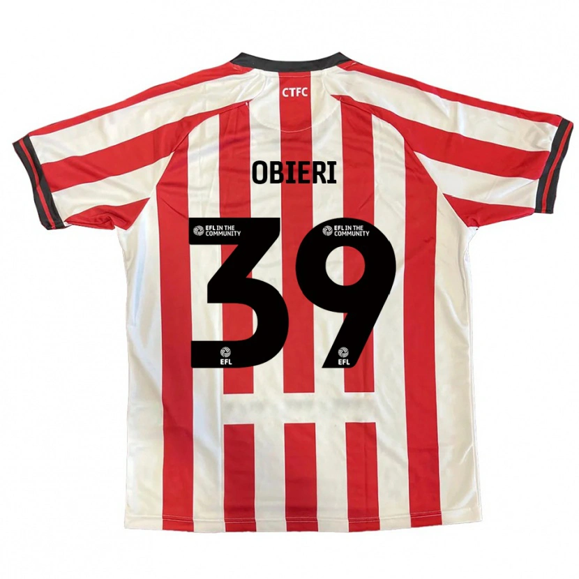 Danxen Uomo Maglia Sopuruchukwu Obieri #39 Rosso Bianco Nero Kit Gara Home 2025/26 Maglietta