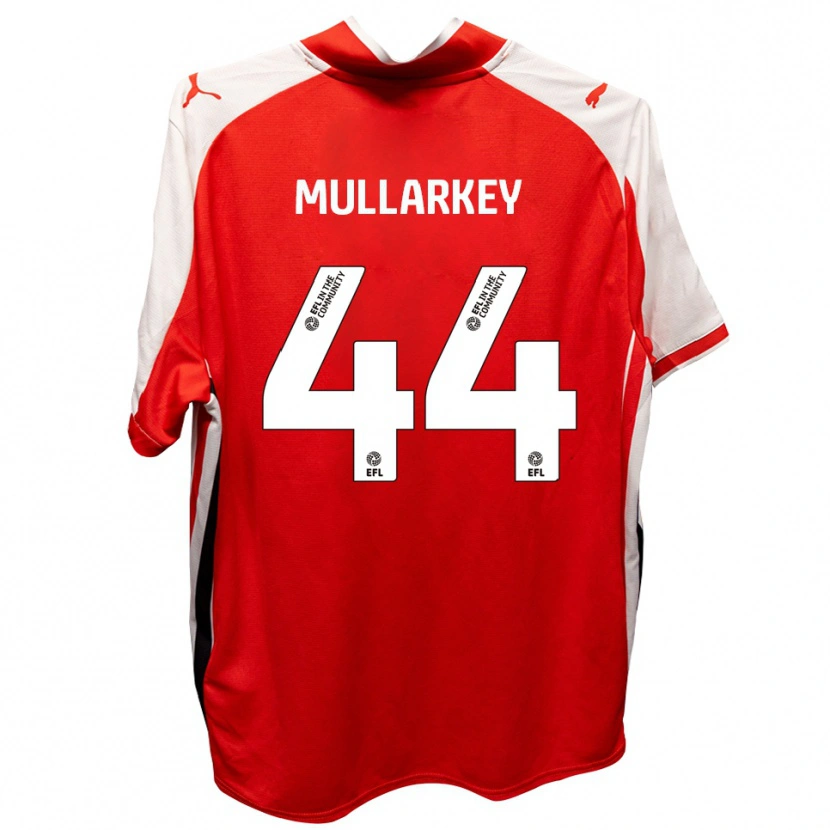 Danxen Uomo Maglia Toby Mullarkey #44 Rosso Bianco Kit Gara Home 2025/26 Maglietta